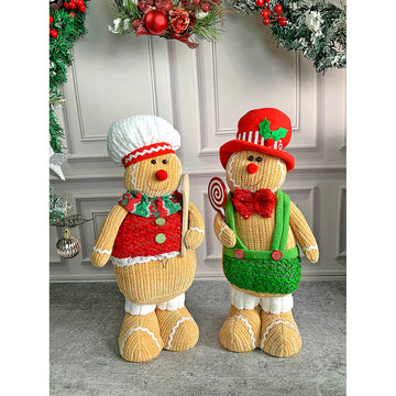 2 pcs Gingerbread Man combo set Christmas Decor