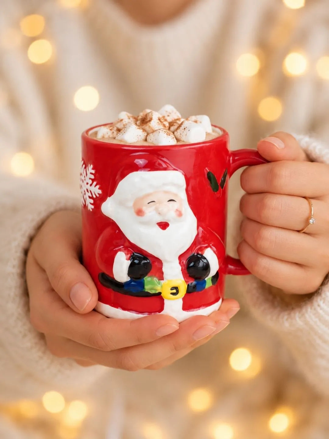 3D Happy Santa Ceramic Hot Chocolate and Coffee Christmas Mug