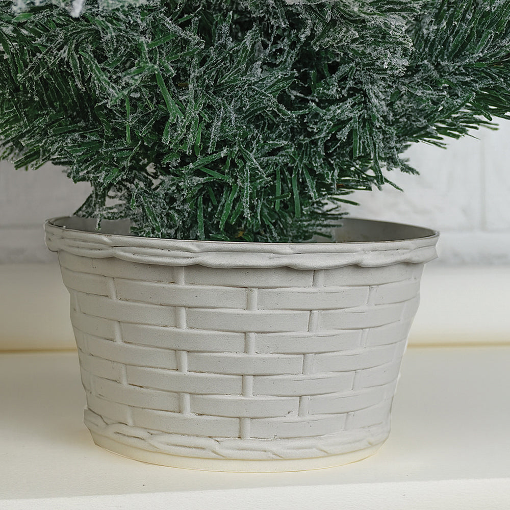 3 feet Pastel Purple Swirl Snowy Bushy Christmas Tree filled with balls and ornament Fillers