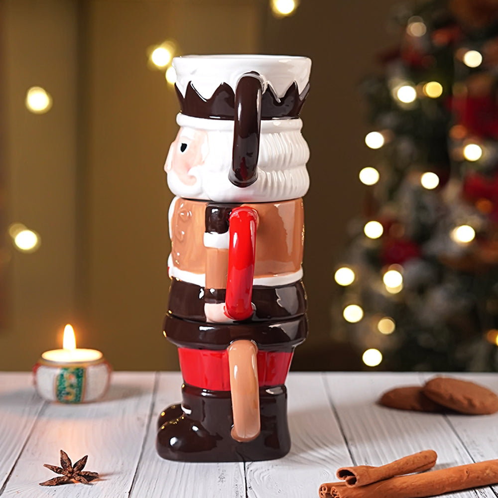 Nutcracker themed 3pcs Hot chocolate and Coffee Christmas Mugs Set.