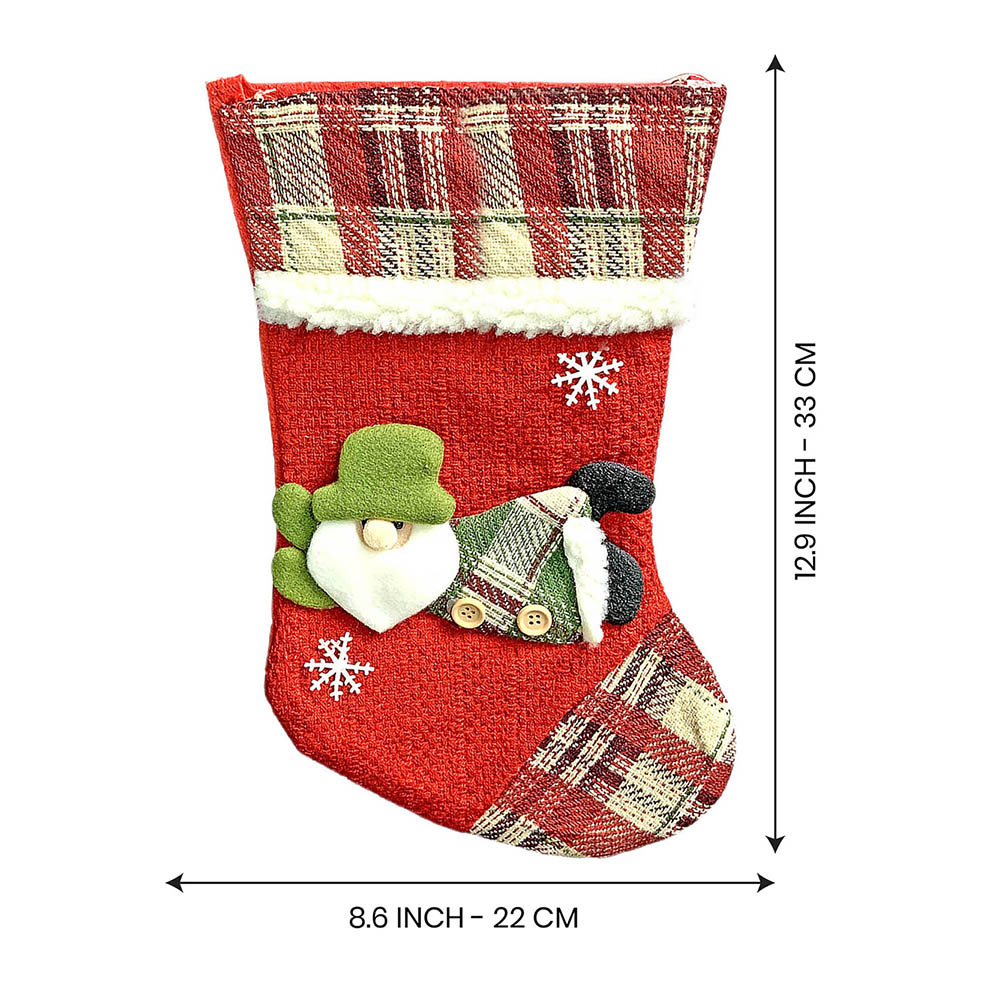 3pcs combo medium, 13 inches 3d Stockings for gifts and Christmas Décor