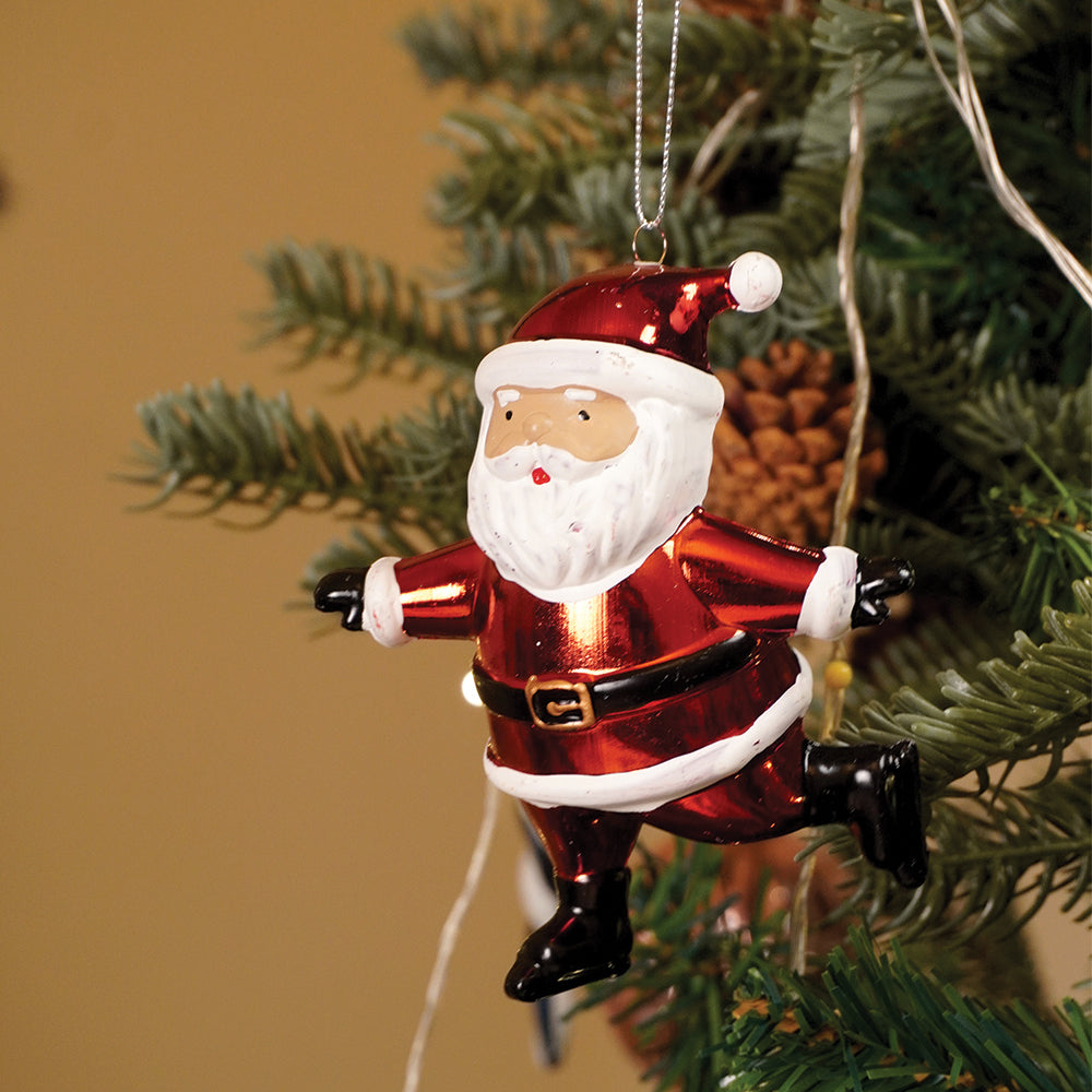 3pcs set of Shiny Red Santa, Elf and  Marshmallow Mug christmas Tree Ornaments