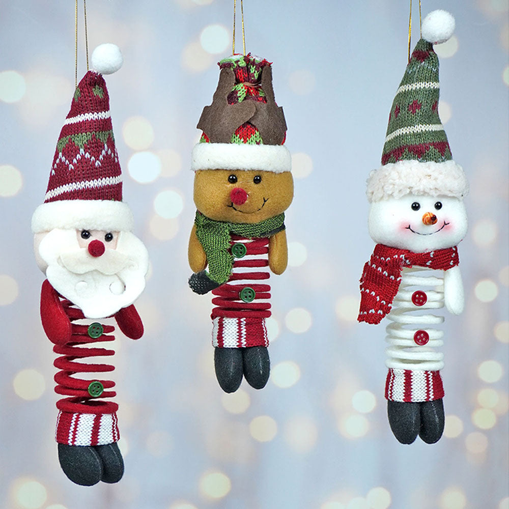 3 pcs combo set of Spring Reindeer, Santa, Snowman christmas Tree ornament and Christmas Décor