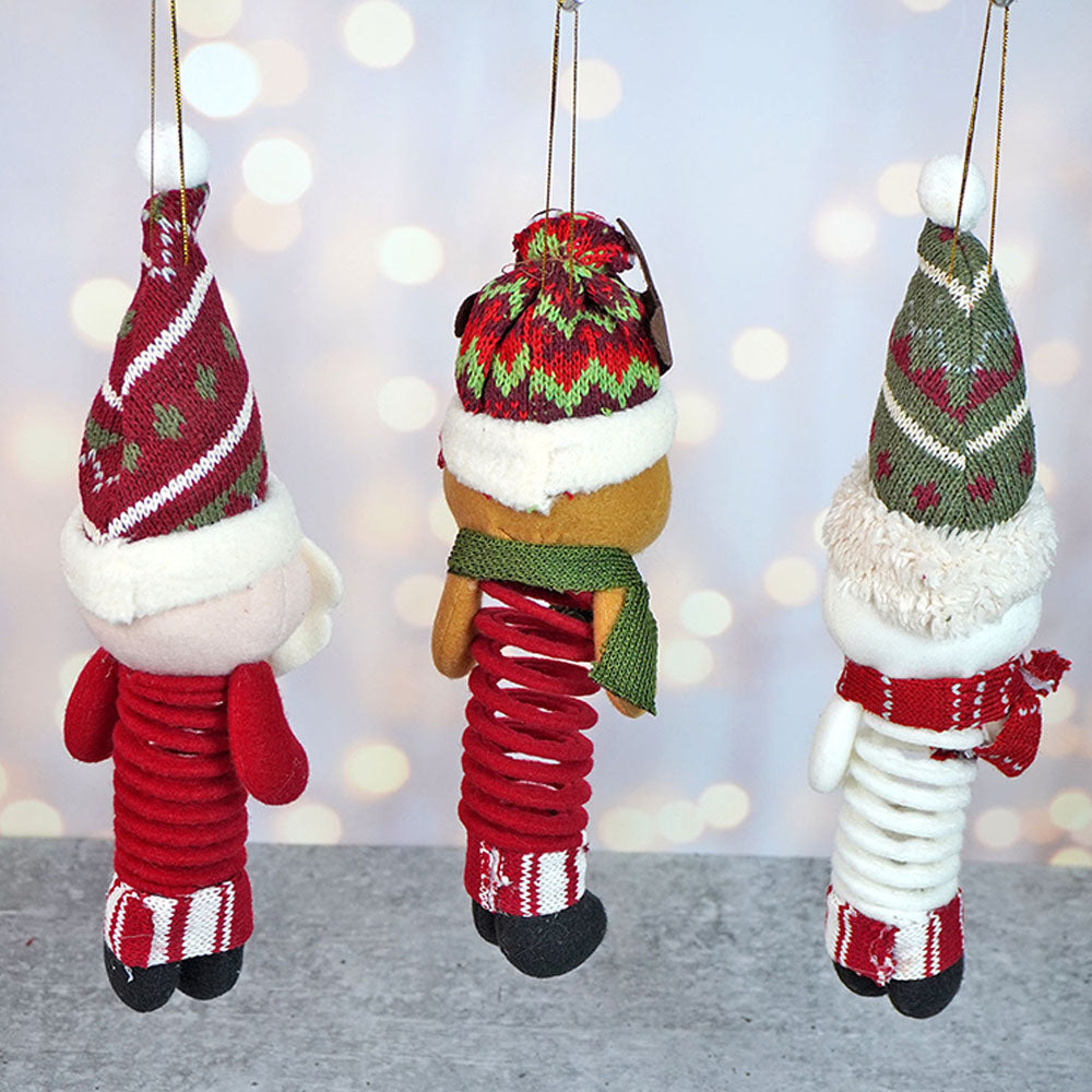 3 pcs combo set of Spring Reindeer, Santa, Snowman christmas Tree ornament and Christmas Décor