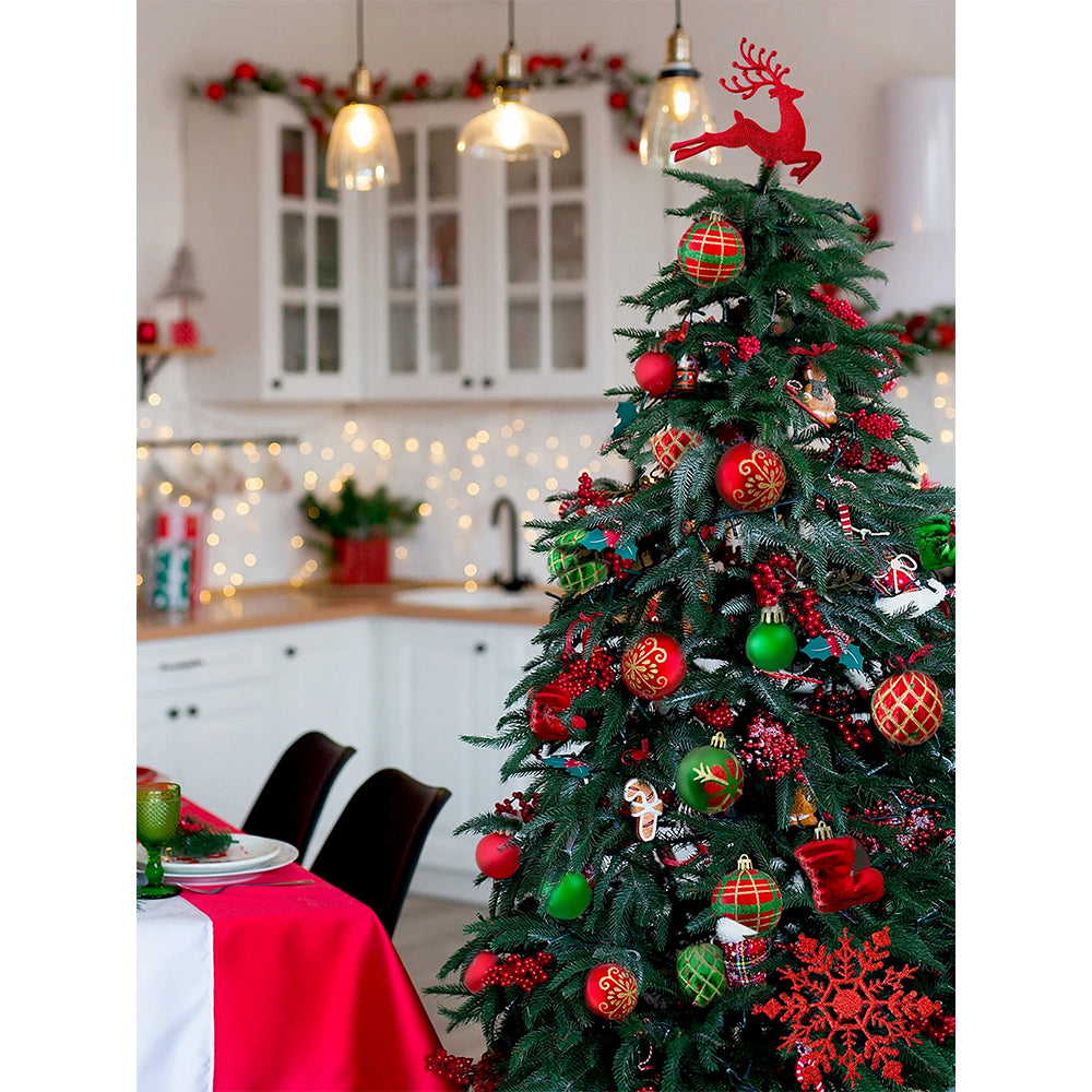 40pcs Red Green Reindeer Christmas Tree ornaments XMAS Tree decoration set