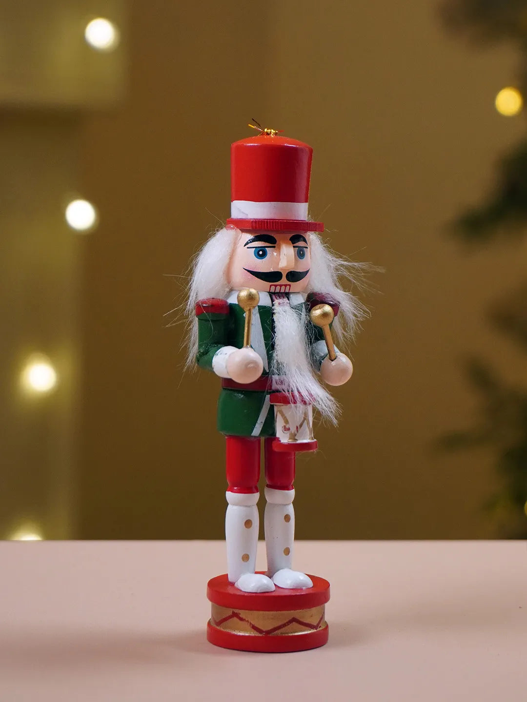 Christmas Band Set of 4 Wooden Nutcrackers, Christmas Tree Ornaments,( 5.1 inches Ht)