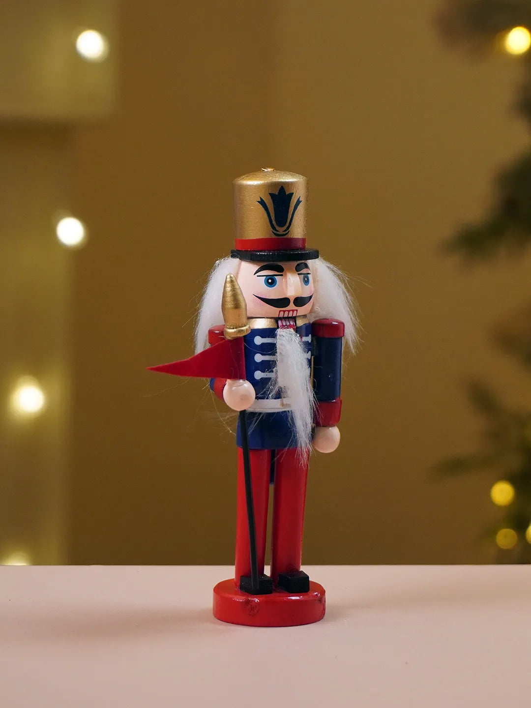 Royal Guard Multicolour Set of 4 Wooden Nutcrackers, Christmas Tree Ornaments, 5.1 inches ht