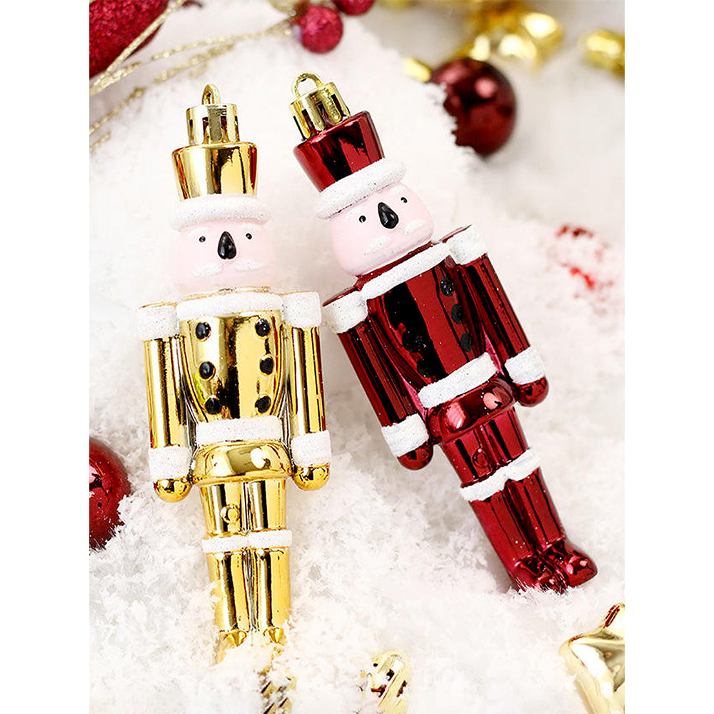50pcs Deep Maroon Burgundy & Gold Christmas Tree ornaments XMAS Tree decoration set