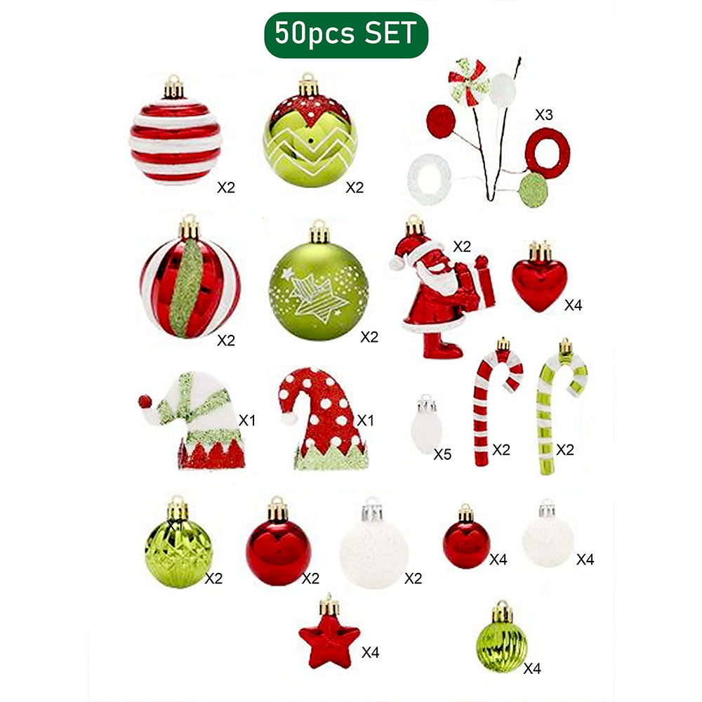 50pcs Naughty Elf Christmas Tree ornaments XMAS Tree decoration set
