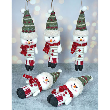 5 pcs combo set of Snowman christmas Tree ornament and Christmas Décor