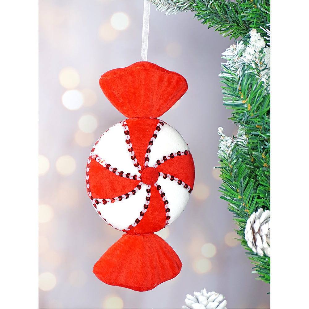 5 pcs Red Candyland themed big size Christmas Tree Ornaments
