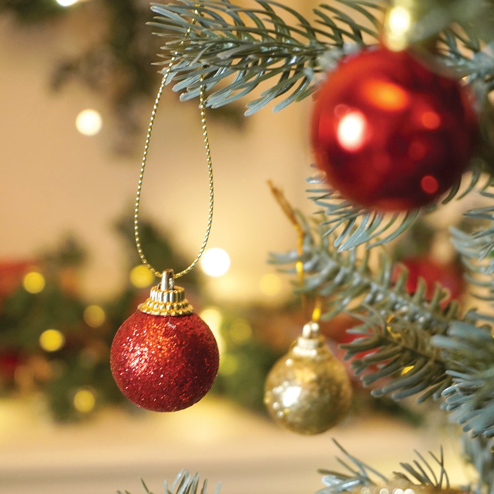 64 pcs  Red & Gold Mix themed Christmas Balls tree hanging, XMAS Decoration set.