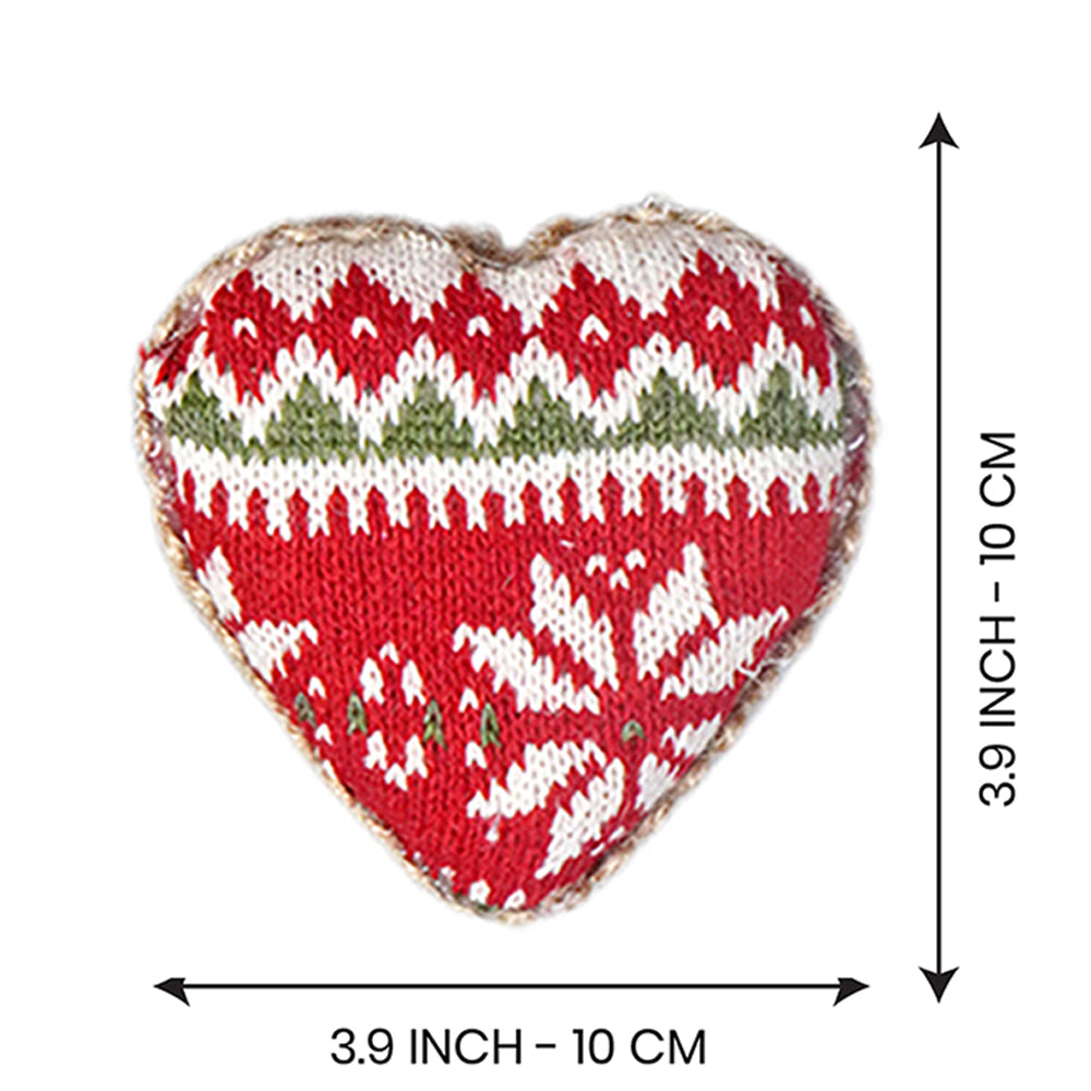 12 pcs Red Knitted Snowflakes themed Christmas Tree Ornaments