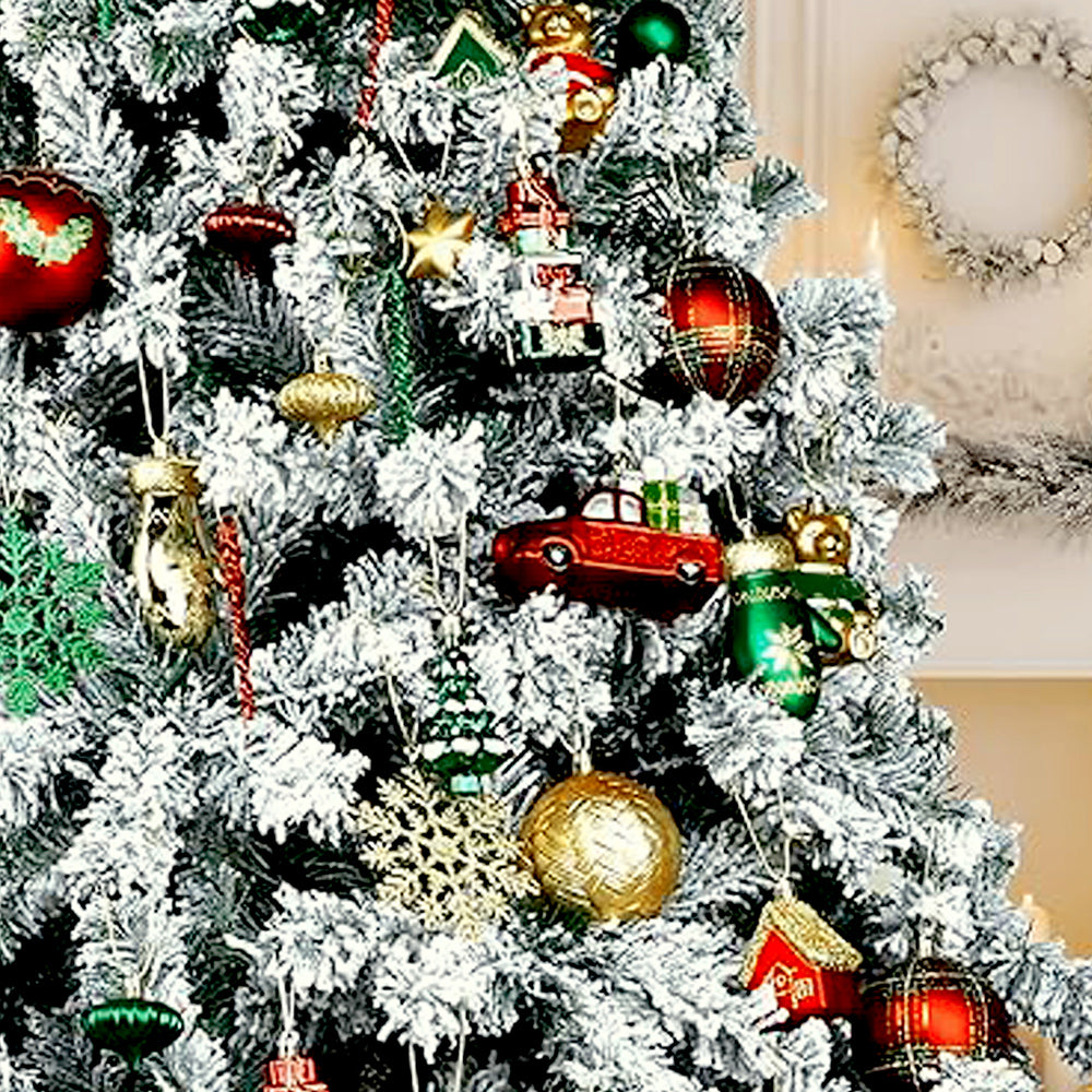 70pcs London Teddy Red & Green themed  assorted Christmas Tree Balls & xmas decoration set