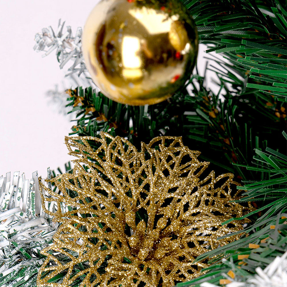 70pcs Red & Gold Poinsetta themed  assorted Christmas Tree Balls & xmas decoration set