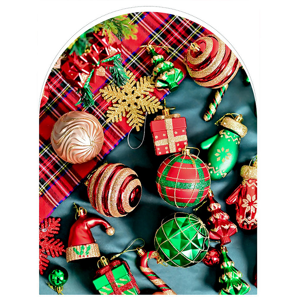 78pcs Green & Red Big size Mittens themed assorted Christmas Ball & xmas decoration set