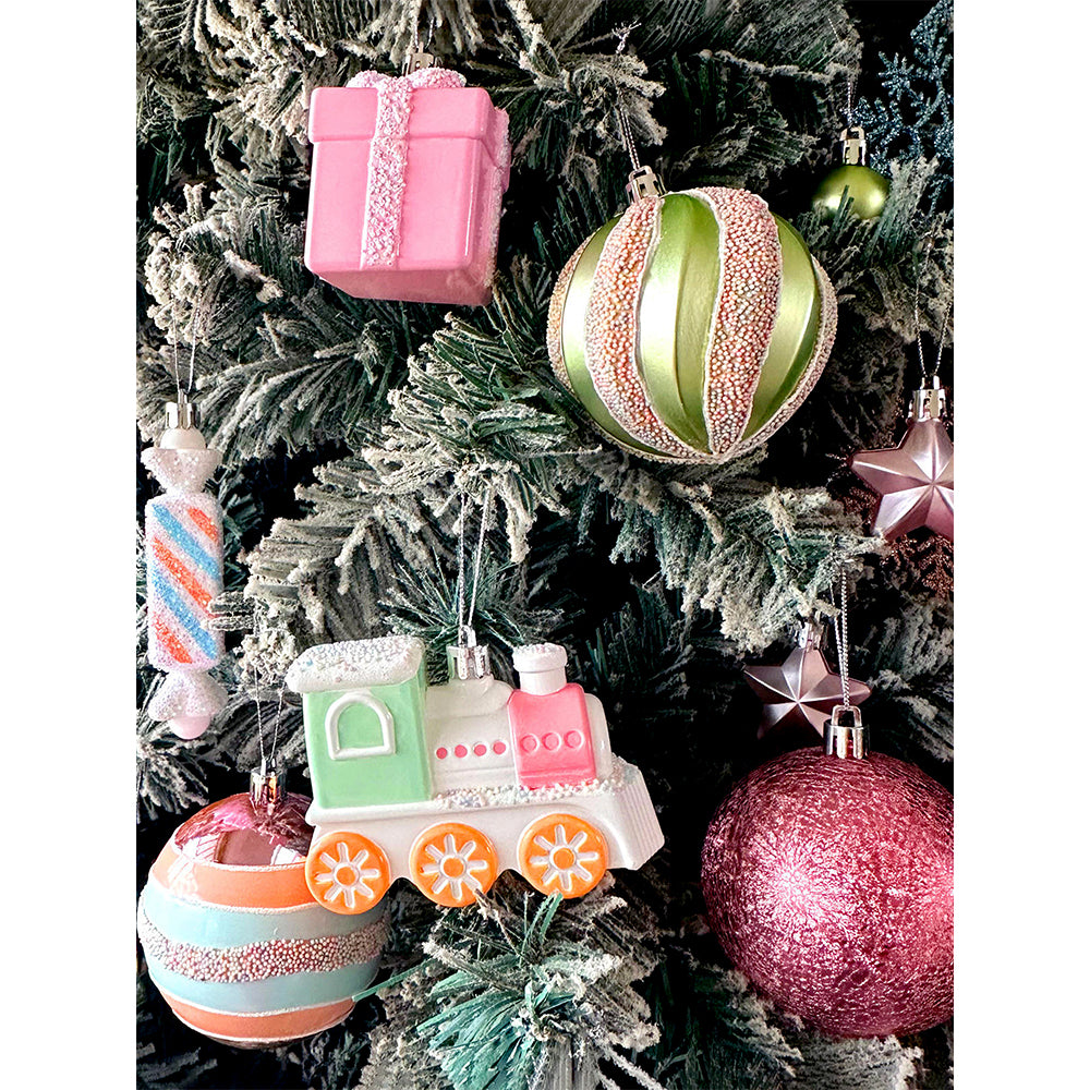 80pcs Pastel Sprinkle Candies Tree ornaments XMAS Tree decoration set