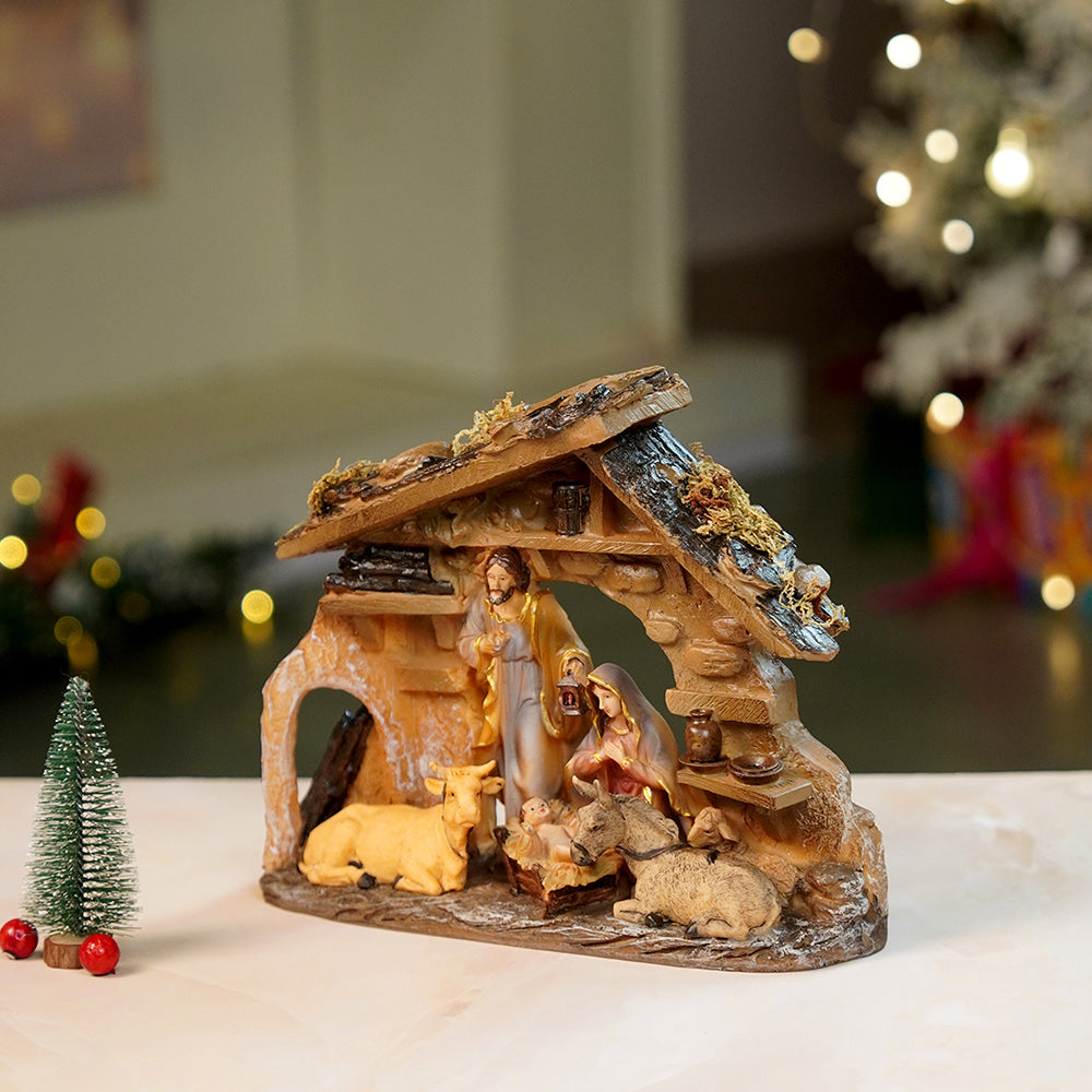 Animals with Holy Family christmas crib nativity set christmas décor
