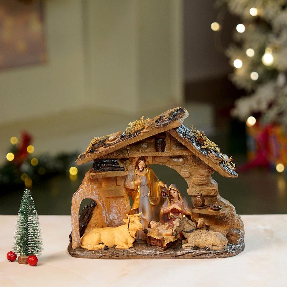 Animals with Holy Family christmas crib nativity set christmas décor
