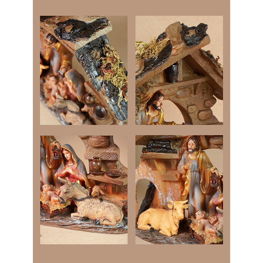 Animals with Holy Family christmas crib nativity set christmas décor