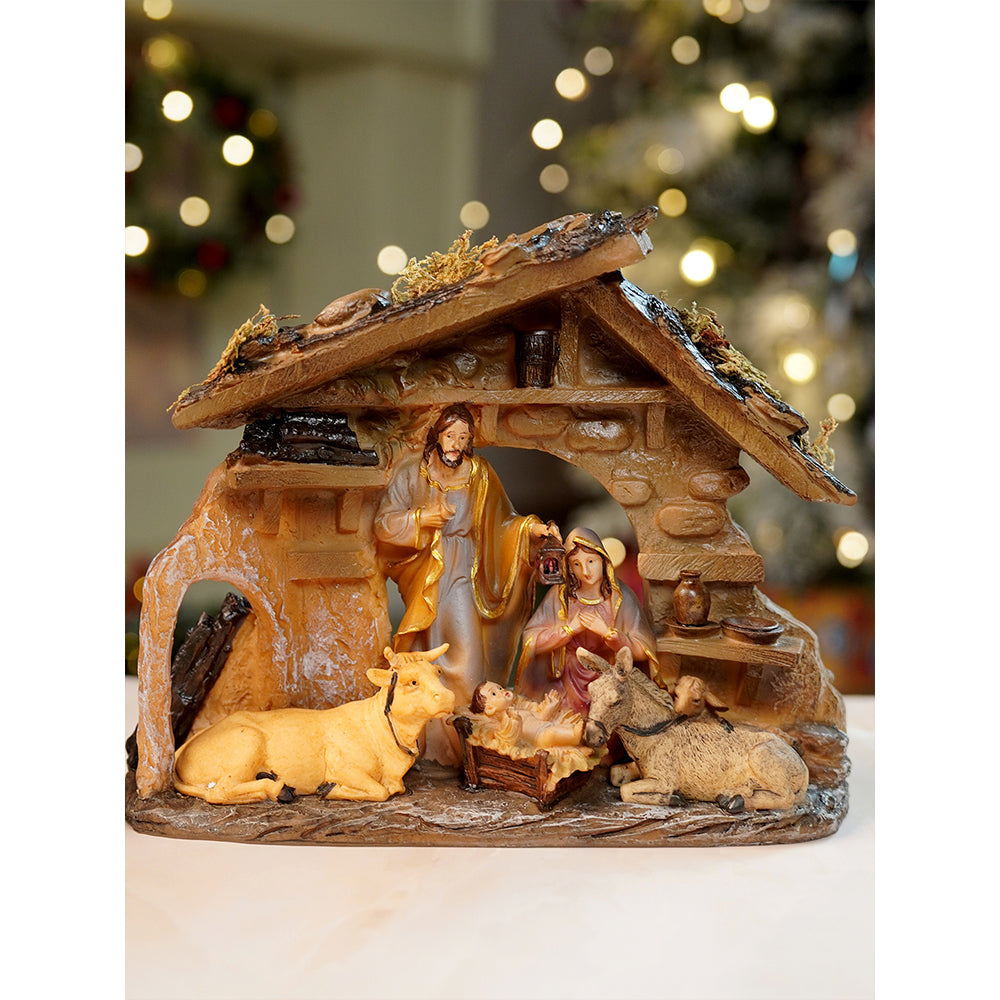 Animals with Holy Family christmas crib nativity set christmas décor