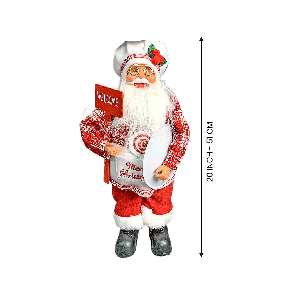 Big Masterchef Santa Claus self Standing Christmas Table Décor & Christmas Decoration