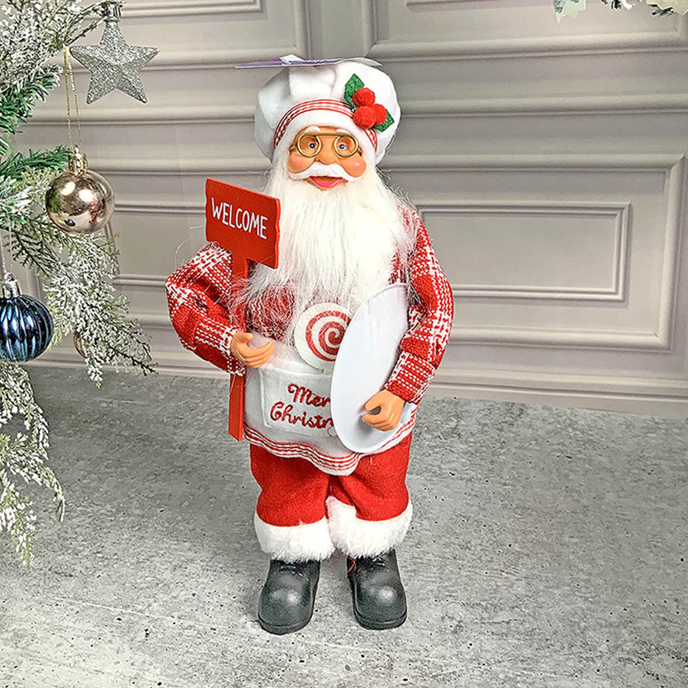 Big Masterchef Santa Claus self Standing Christmas Table Décor & Christmas Decoration