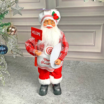 Big Masterchef Santa Claus self Standing Christmas Table Décor & Christmas Decoration