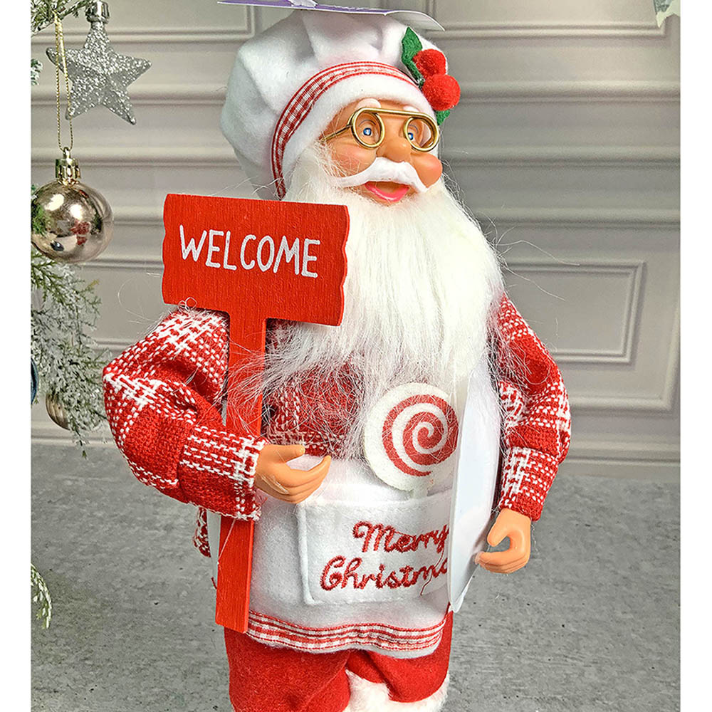 Big Masterchef Santa Claus self Standing Christmas Table Décor & Christmas Decoration