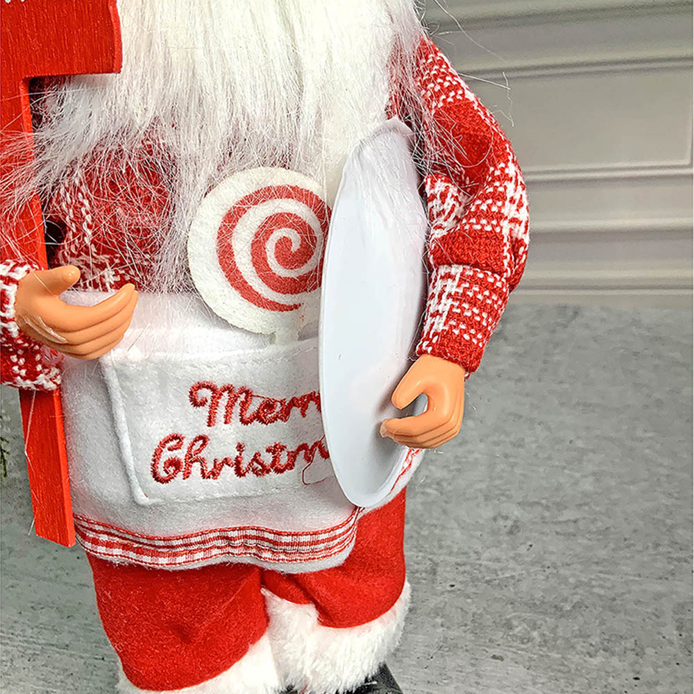 Big Masterchef Santa Claus self Standing Christmas Table Décor & Christmas Decoration