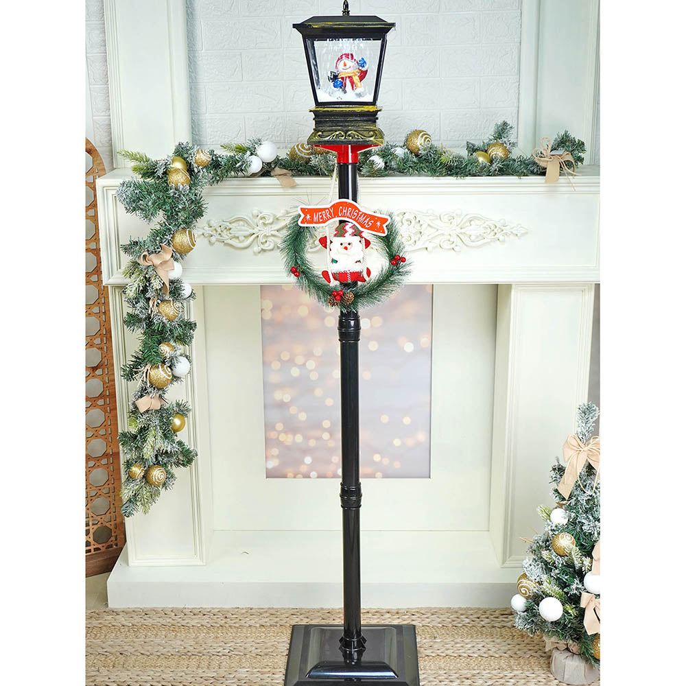 56 inches Snowman, Black Lamp Post and Snow Globe christmas Décor