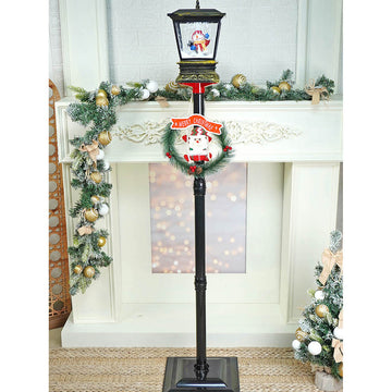 56 inches Snowman, Black Lamp Post and Snow Globe christmas Décor