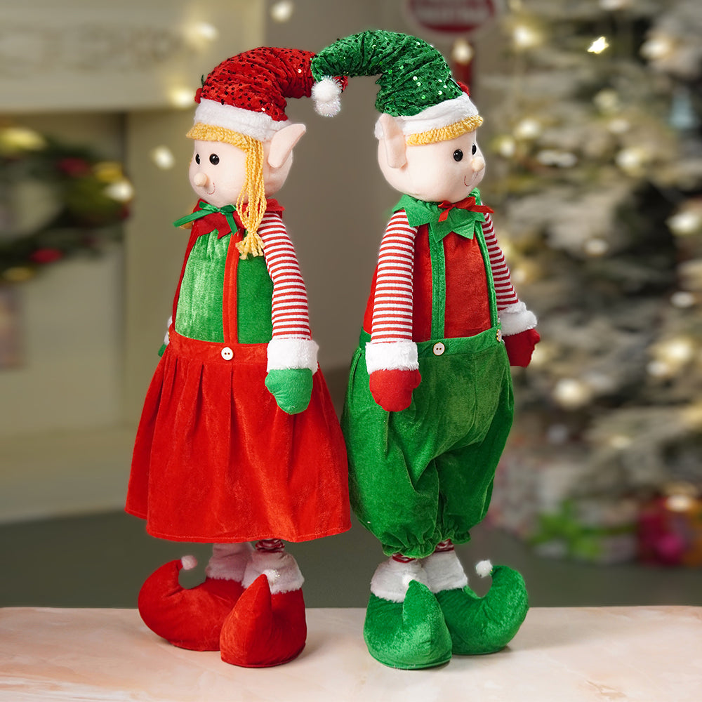 2pcs Combo of Mr & Mrs Naughty Elves  Christmas Table & Home Décor
