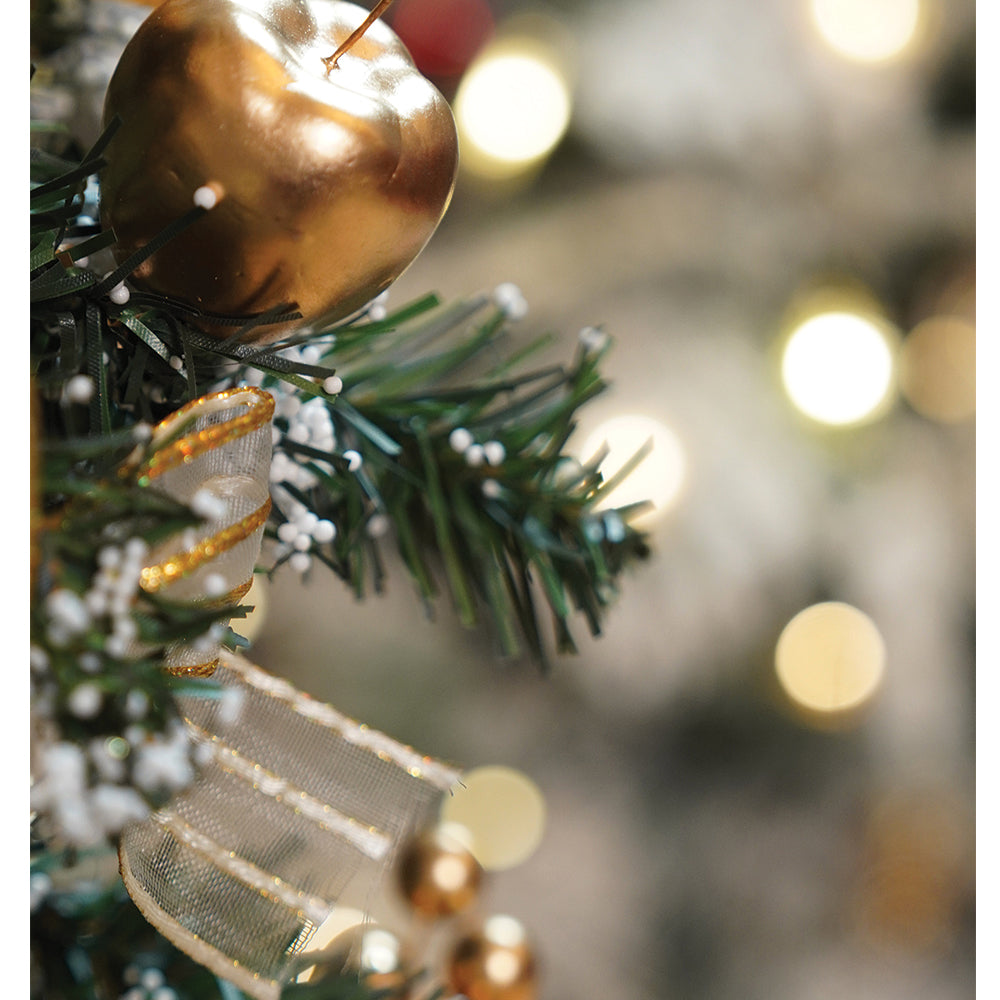 4feet Golden Balls and Gold cherries Bushy christmas Tree readily decorated with ornaments and fillers