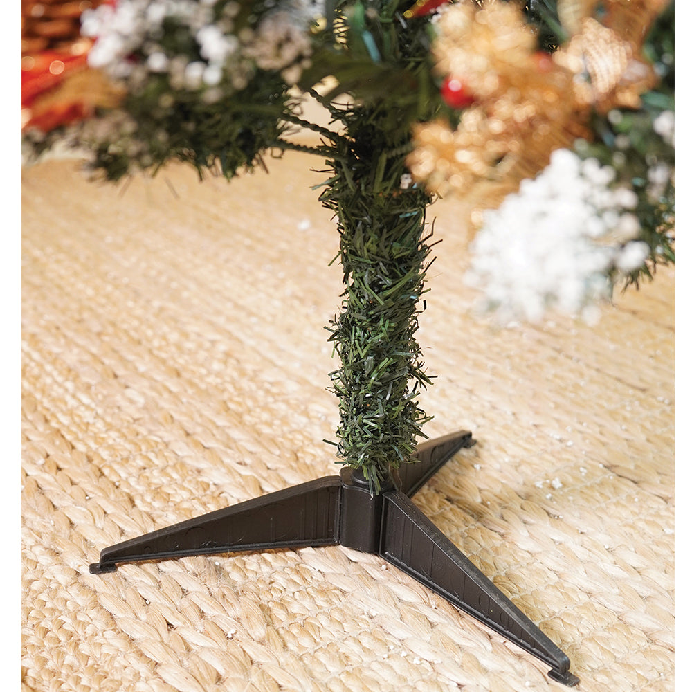 4feet Golden Balls and Gold cherries Bushy christmas Tree readily decorated with ornaments and fillers