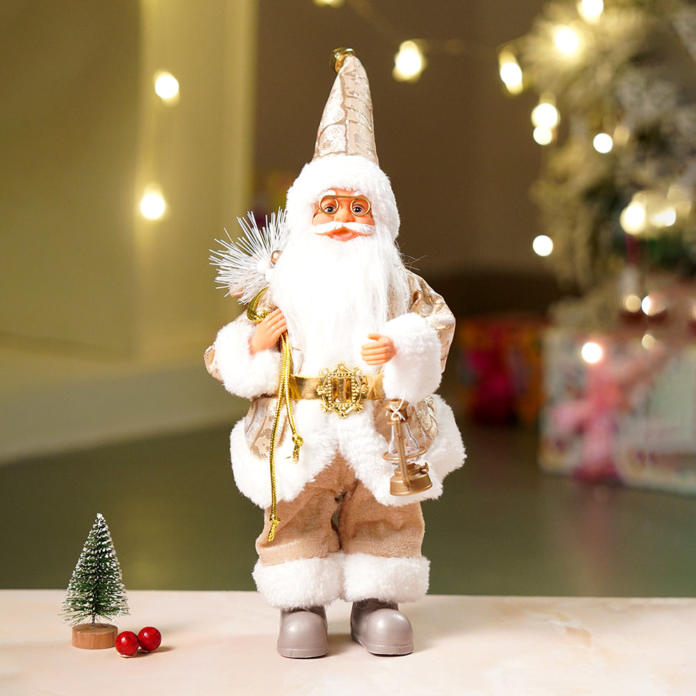12 inches Dark Gold Santa Christmas Home & Table Décor