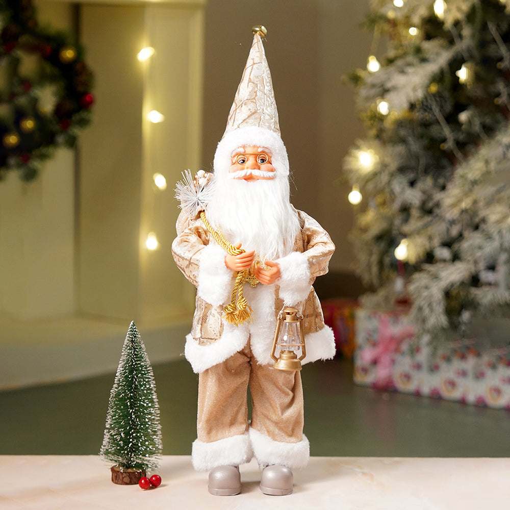 18 inches Dark Gold Santa Christmas Home & Table Décor