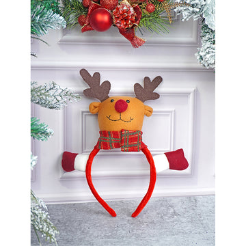 3d Rudolf Reindeer Christmas Hairband for Kids and Adults (Free Size)