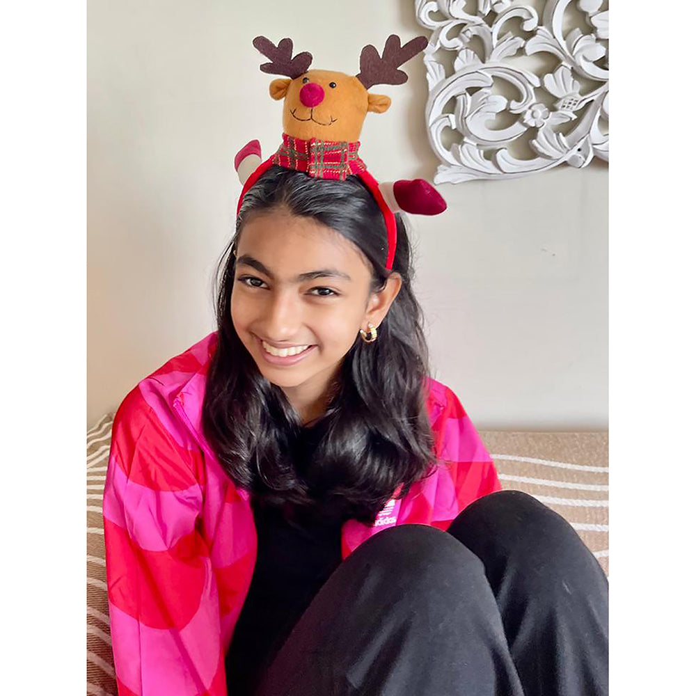3d Rudolf Reindeer Christmas Hairband for Kids and Adults (Free Size)