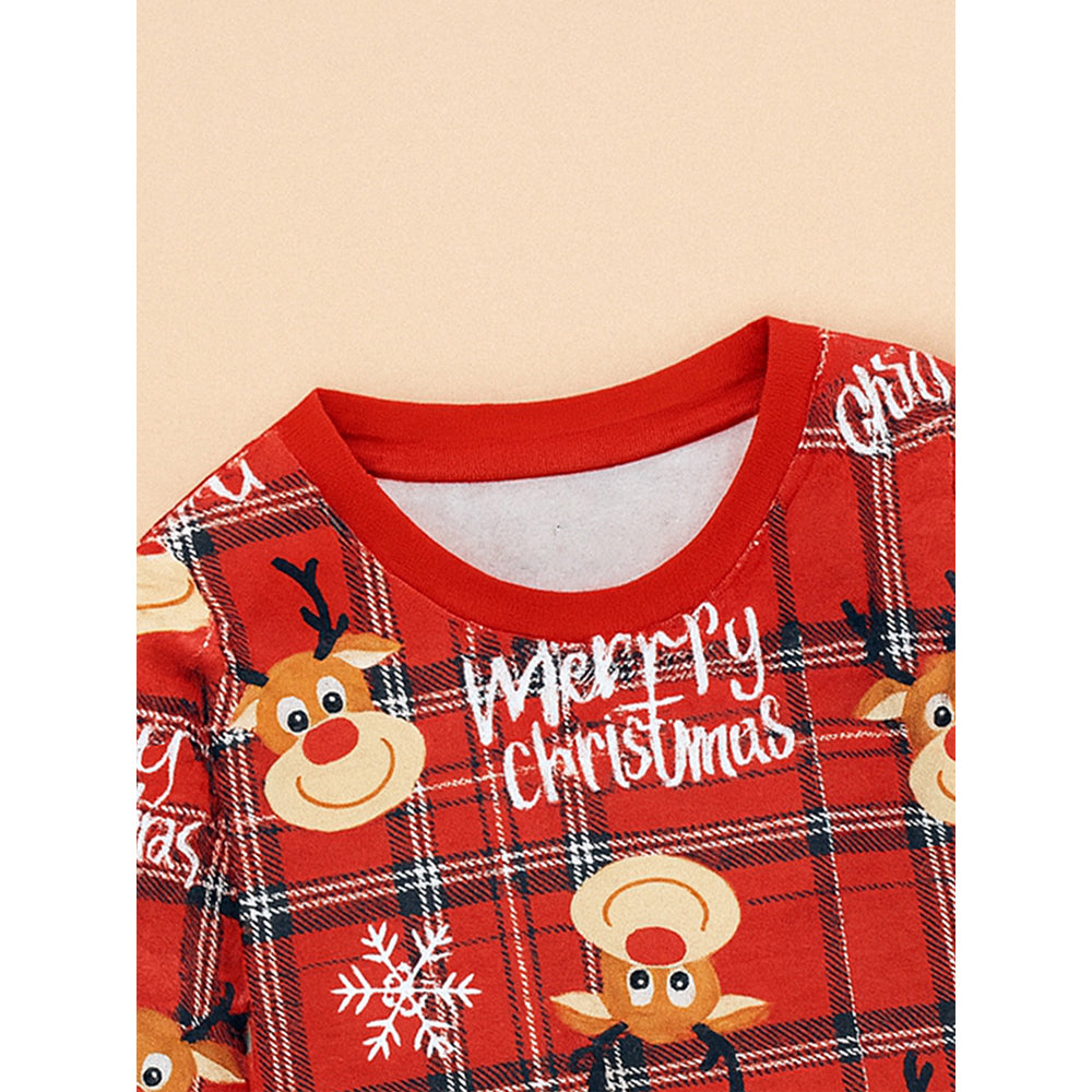 3-24 Months, Deer Face Cotton,Infants and Toddlers Christmas Nightsuit