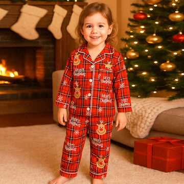 3-8 Yrs, Deer Face soft Cotton,Kids Christmas Nightsuit