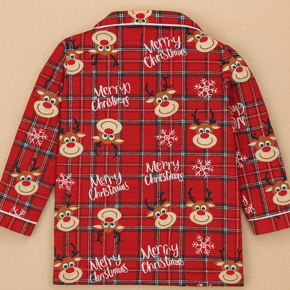 9-13 Yrs, Deer Face soft Cotton,Kids Christmas Nightsuit