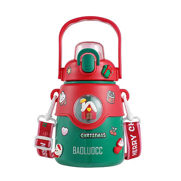 Little Surprise Box DIY Red Deer Stainless Steel Christmas Water Bottle for Kids 850ml