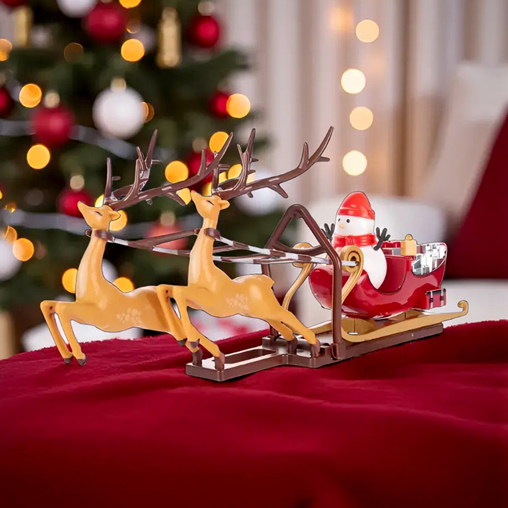 Dual Plane and Santa Carriage Rotating Christmas Tree Animated Topper.