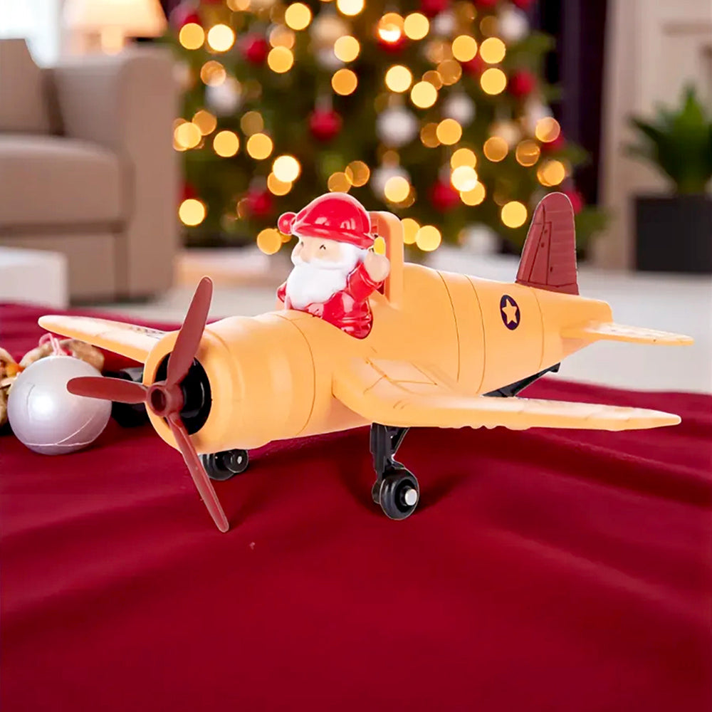 Dual Plane and Santa Carriage Rotating Christmas Tree Animated Topper.