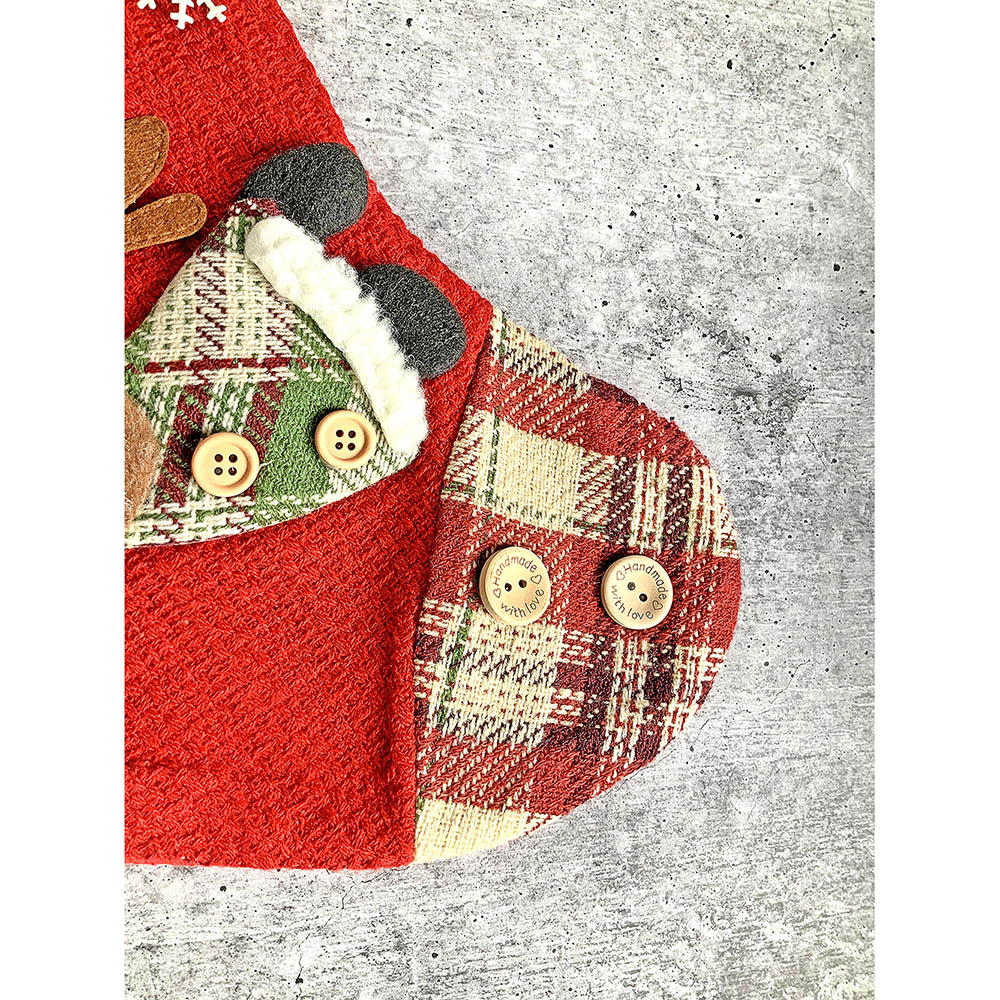Flying Deer Christmas Stocking, 13 inches