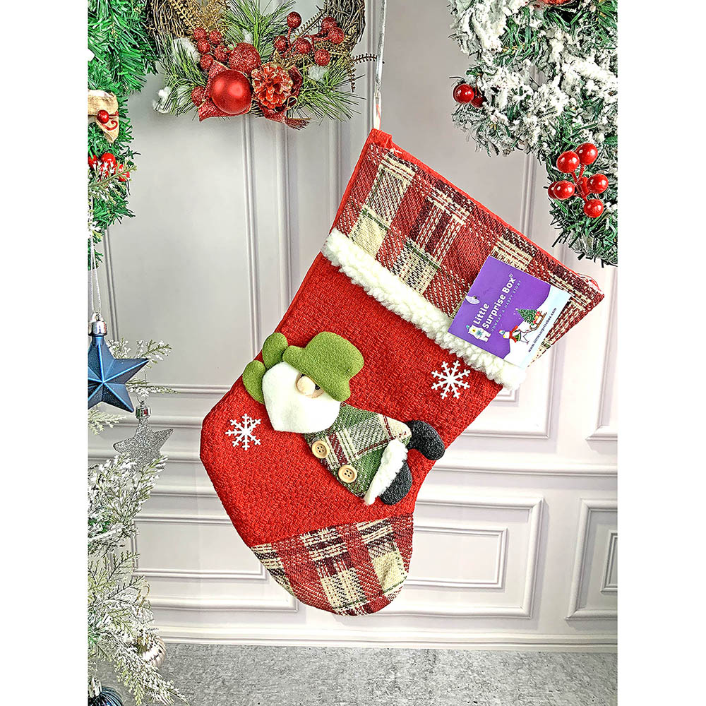 Flying Santa Christmas Stocking, 13 inches