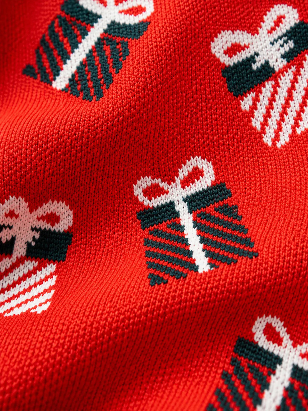 Red Gift Box, Woven Christmas Tote Bag
