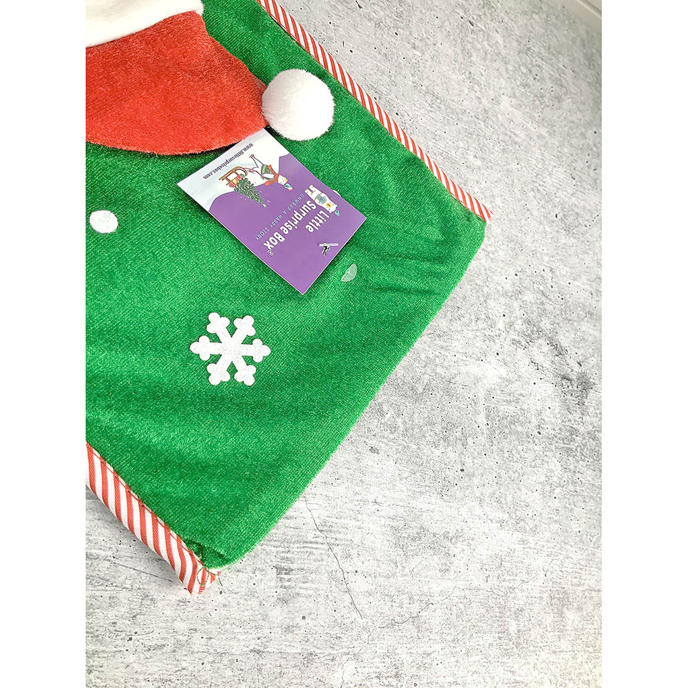 Velvet Glitter Santa Christmas Stocking, 16 inches