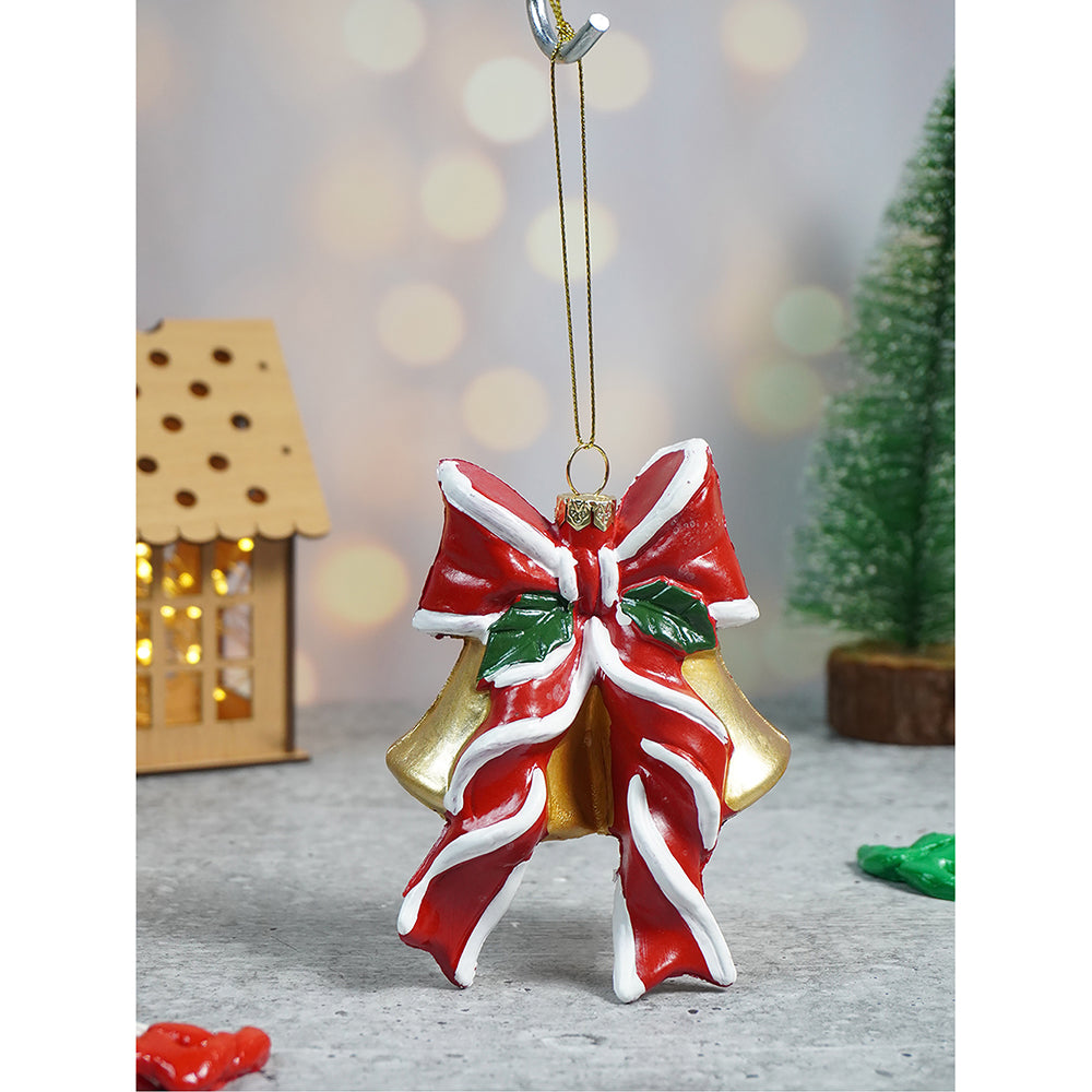 The Big Bow Golden Bell Christmas Tree Ornament